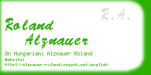 roland alznauer business card